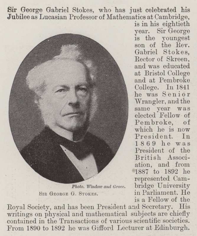 Sir George G Stokes od English Photographer