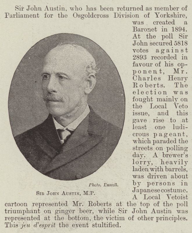Sir John Austin, MP od English Photographer