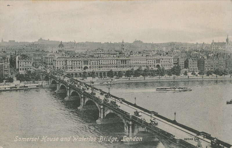 Somerset House a Waterloo Bridge, Londýn od English Photographer