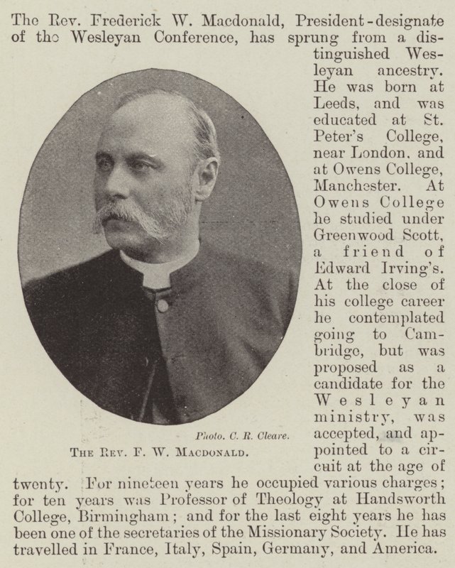 Reverend FW Macdonald od English Photographer