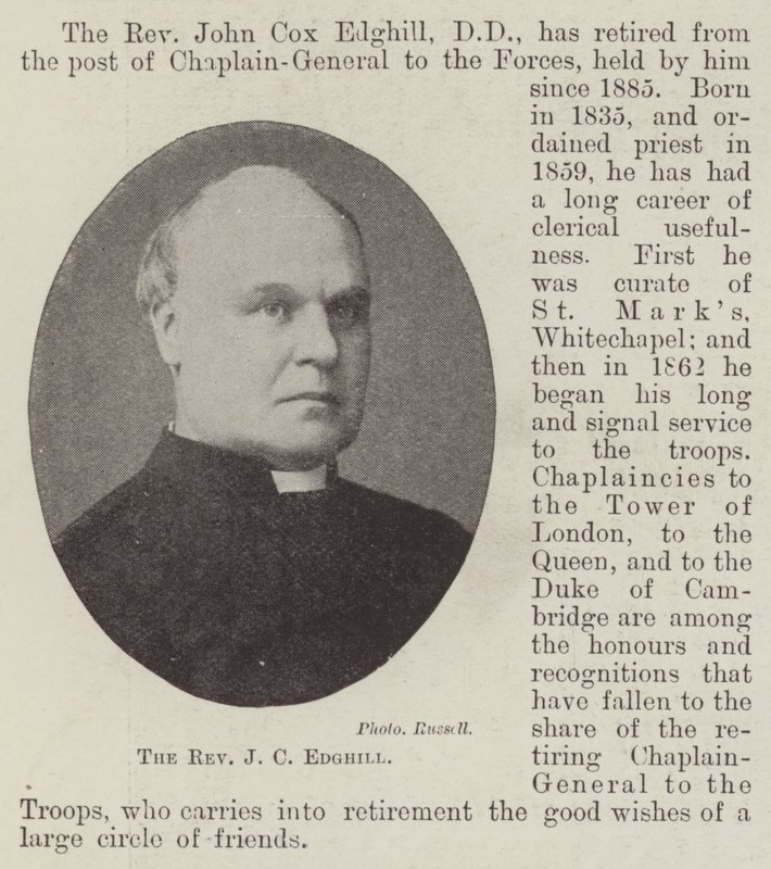 Reverend JC Edghill od English Photographer