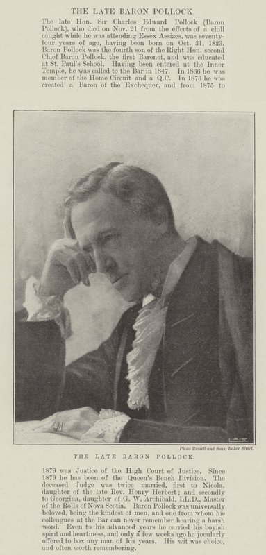 Zesnulý baron Pollock od English Photographer