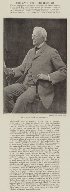 Zesnulý lord Sherbrooke od English Photographer