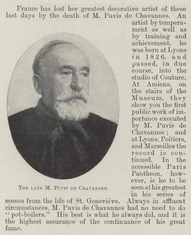 Zesnulý M Puvis de Chavannes od English Photographer