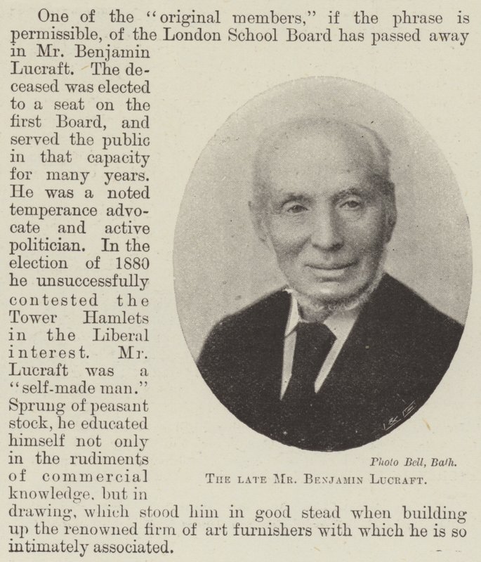 Zesnulý pan Benjamin Lucraft od English Photographer