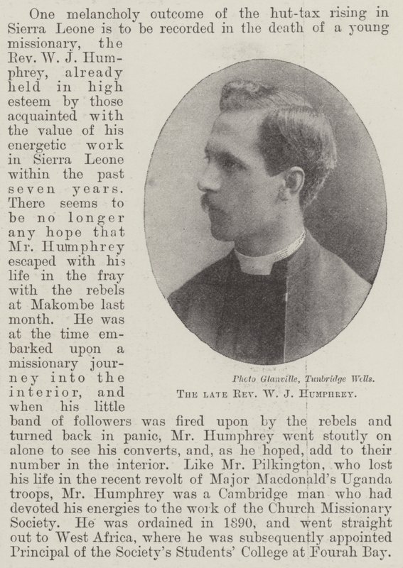 Zesnulý reverend W J Humphrey od English Photographer