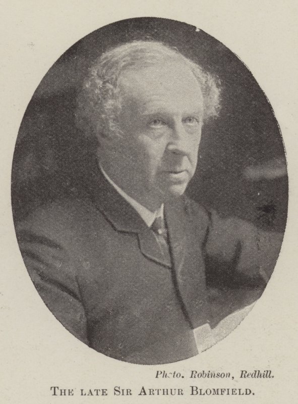 Zesnulý sir Arthur Blomfield od English Photographer