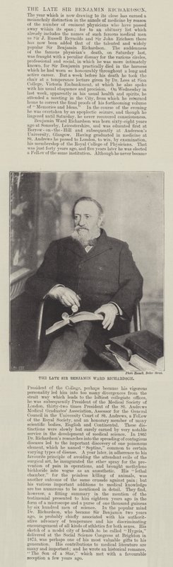 Zesnulý sir Benjamin Ward Richardson od English Photographer