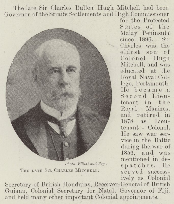 Zesnulý sir Charles Mitchell od English Photographer