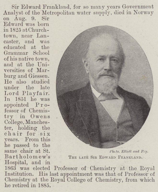 Zesnulý sir Edward Frankland od English Photographer
