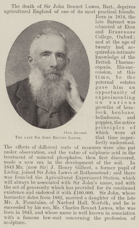 Zesnulý sir John Bennet Lawes od English Photographer