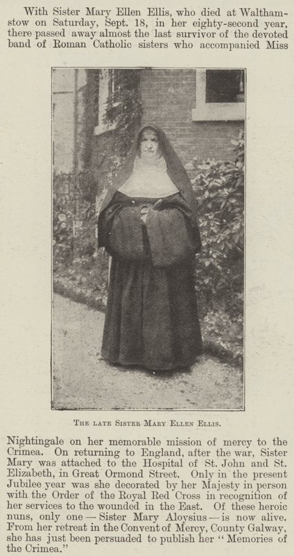 Zesnulá sestra Mary Ellen Ellis od English Photographer