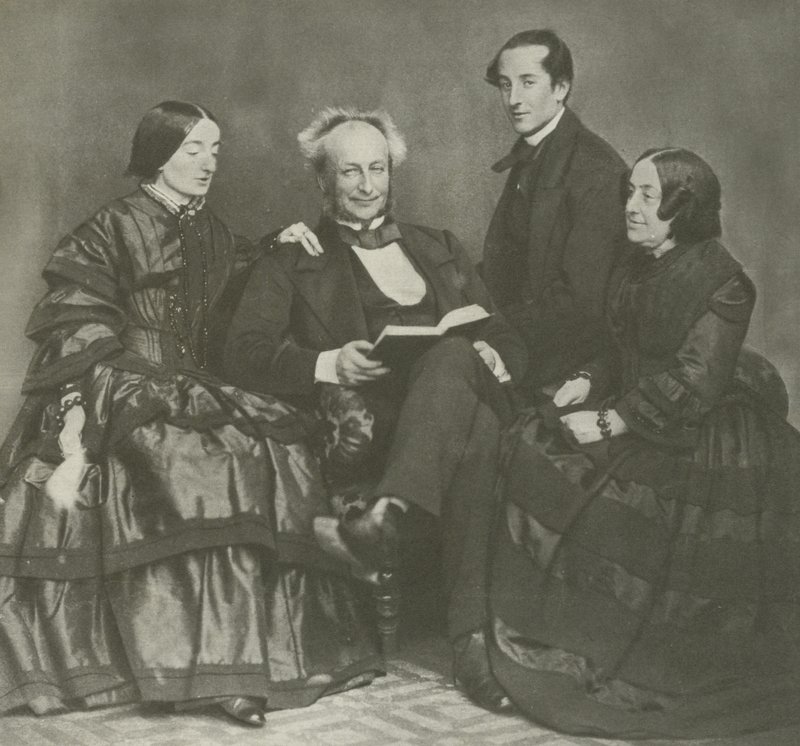 Viktoriánská rodinná skupina, 1857 od English Photographer