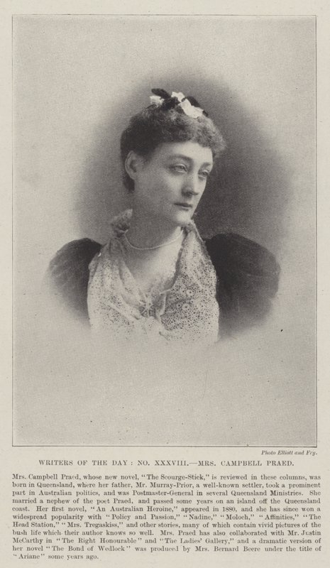 Spisovatelé dne, paní Campbell Praed od English Photographer