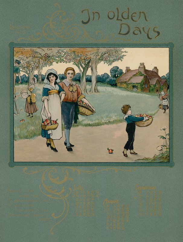 1905 calendar with verse by Alfred Austin  od English School