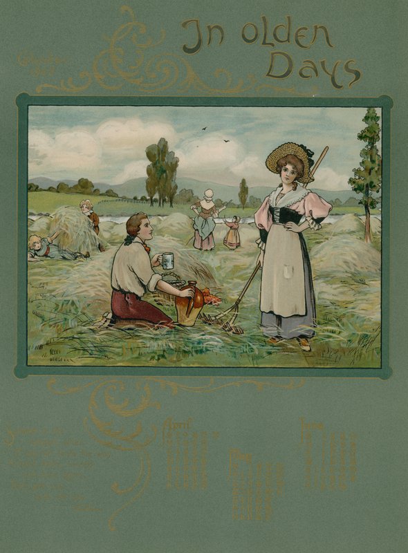 Kalendář z roku 1905 s verši Alfreda Austina od English School