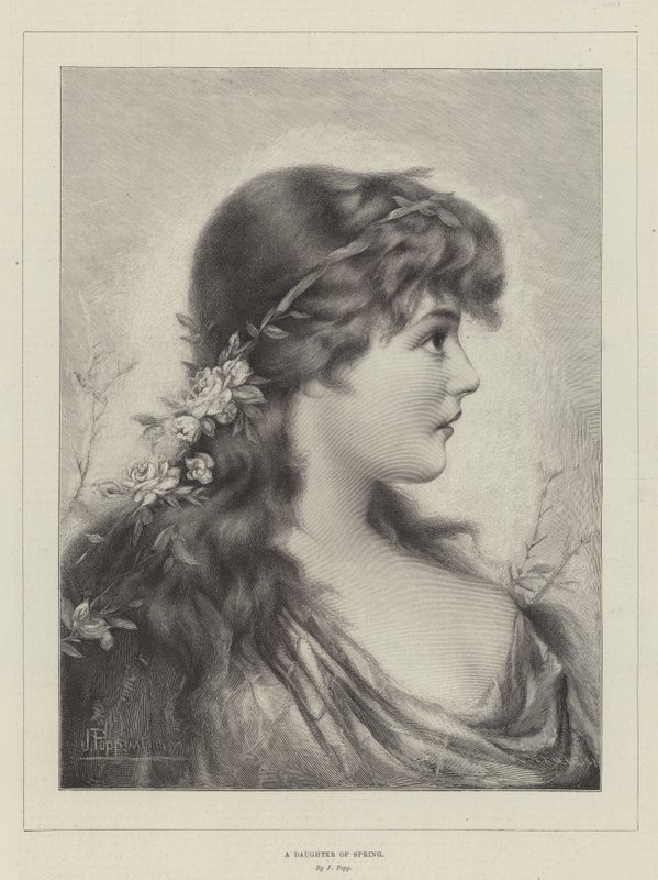 A Daughter of Spring (rytina) od English School