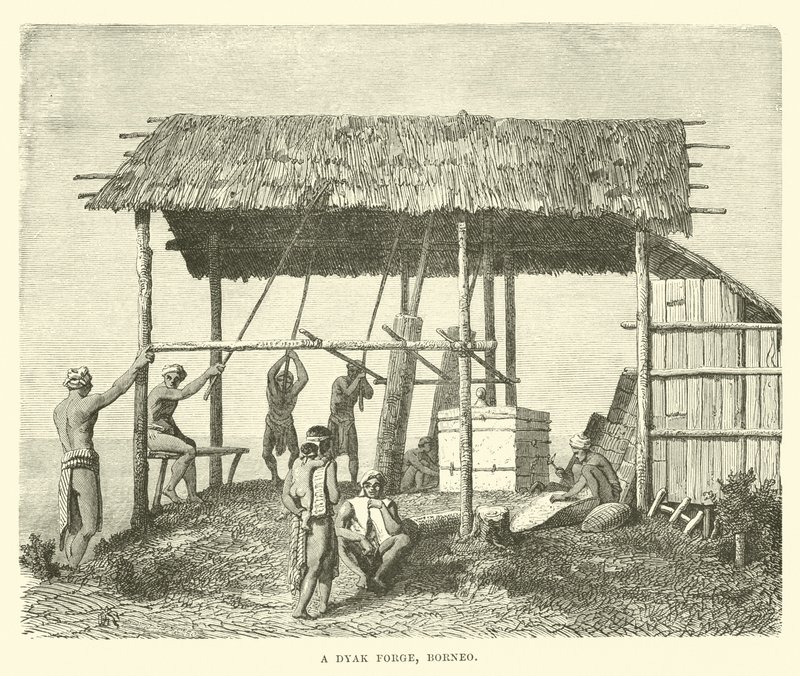 Dyacká kovárna, Borneo od English School