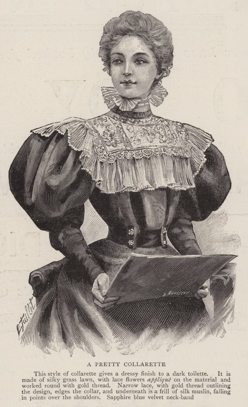 A Pretty Collarette (rytina) od English School
