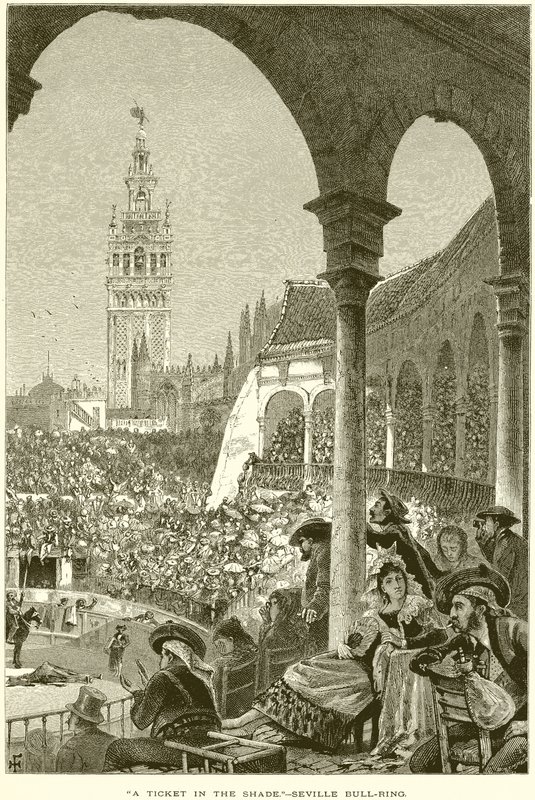 Lístek ve stínu.-- Seville Býčí aréna od English School