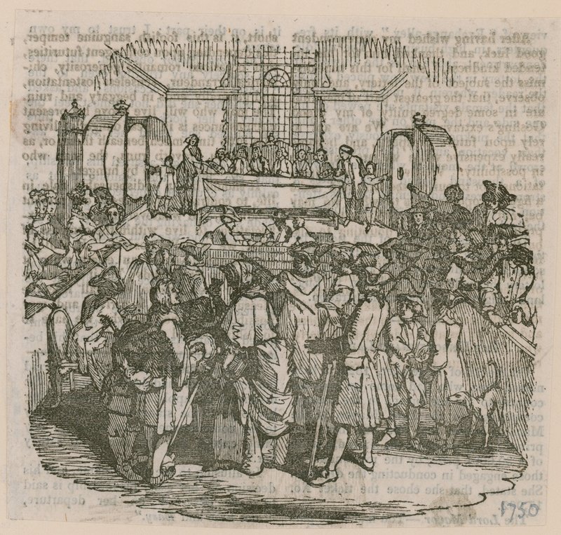 loterie; z roku 1750 od English School