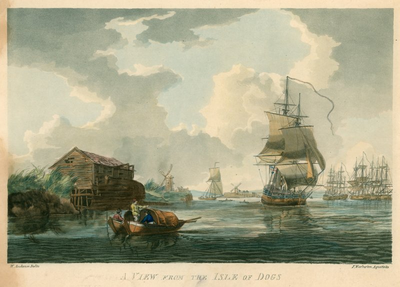 Pohled na Isle of Dogs od English School