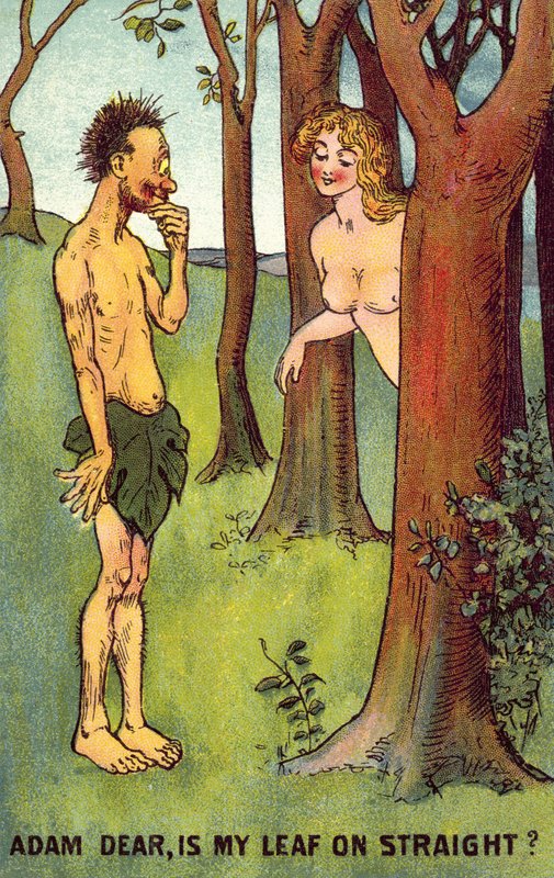 Adam a Eva (barevné lito) od English School