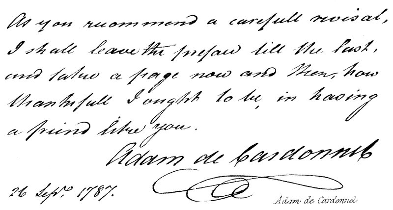 Adam de Cardonnel od English School