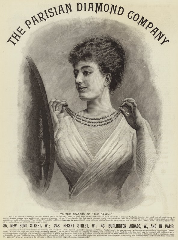 Reklama, The Parisian Diamond Company (rytina) od English School