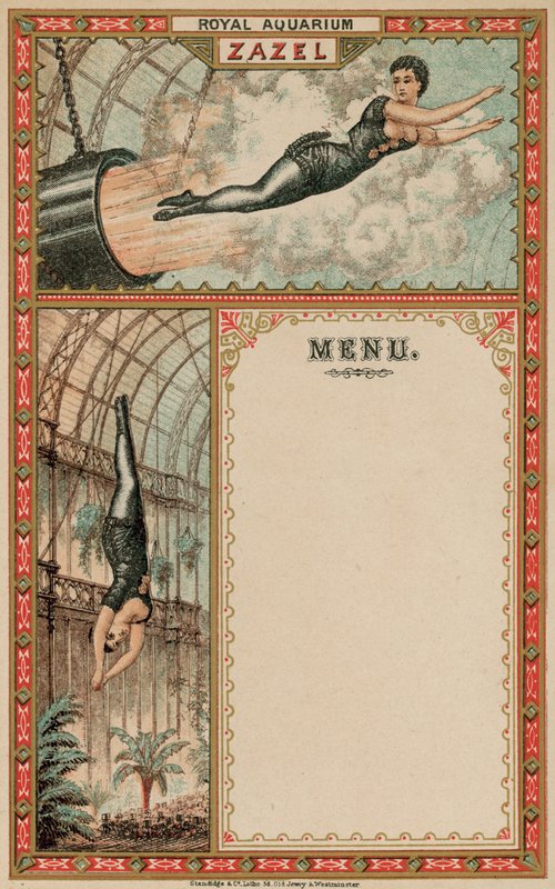 Reklama na Zazel the Human Cannonball od English School