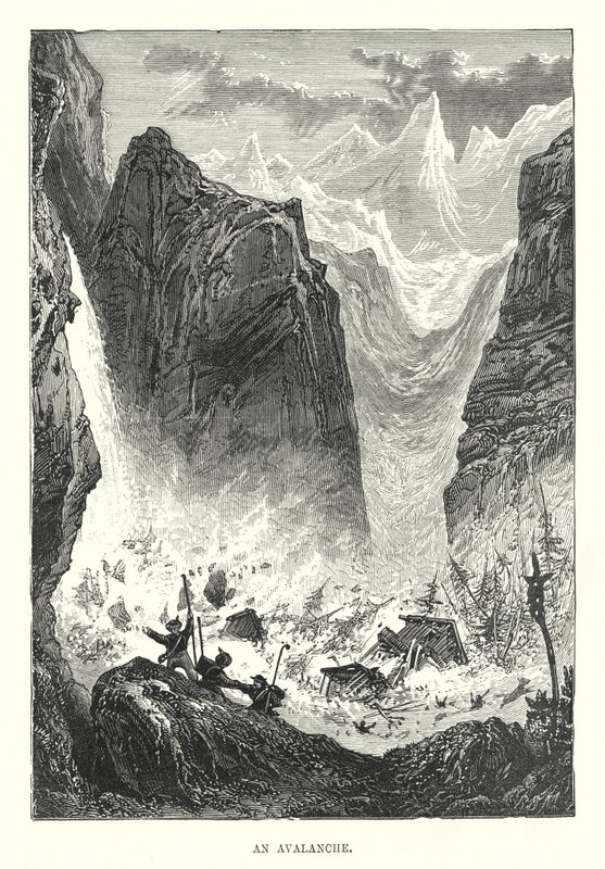 An Avalanche (rytina) od English School