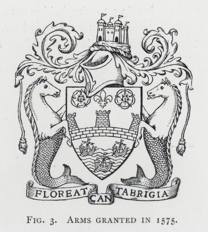 Zbraně uděleny v roce 1575 (rytina) od English School