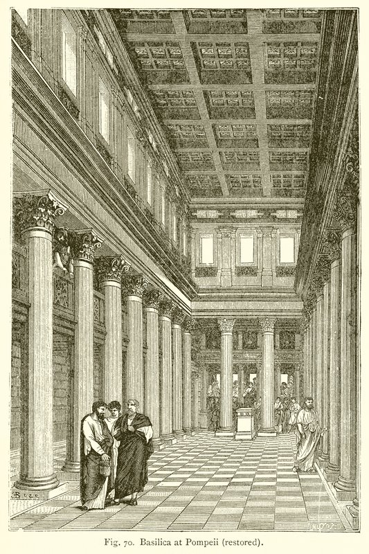Bazilika v Pompejích (obnovená) od English School