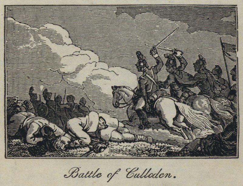 Bitva o Culloden (rytina) od English School