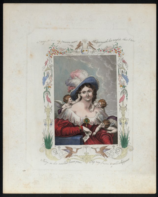 Krásná žena obklopená vílami (barva litho) od English School
