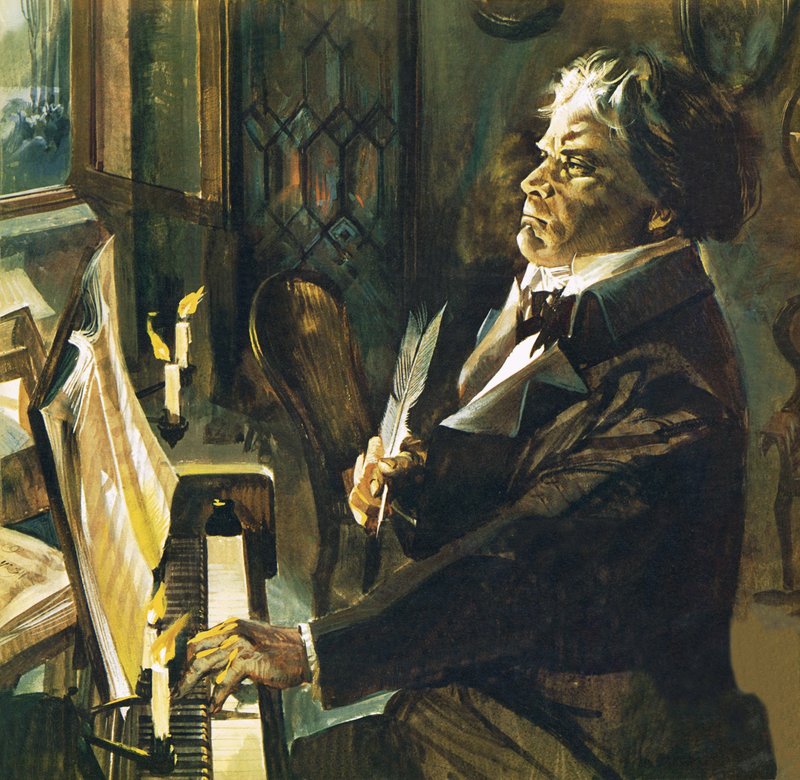 Beethoven u klavíru od English School