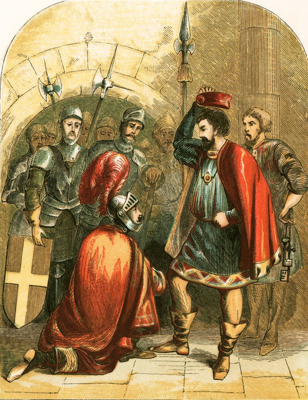 Bolingbroke a Richard II. od English School