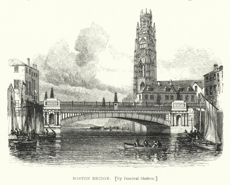 Boston Bridge (rytina) od English School