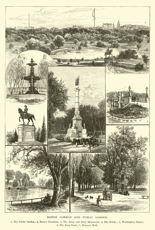 Boston Common a Public Garden od English School