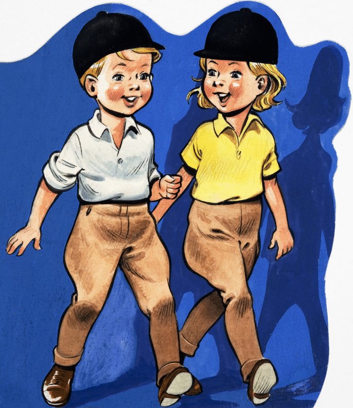 Chlapec a dívka v Jodhpurs od English School