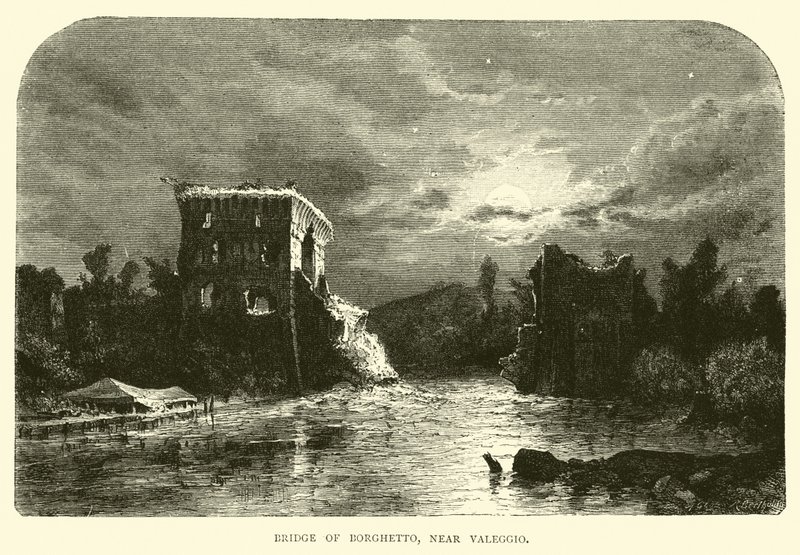 Most Borghetto, poblíž Valeggio od English School