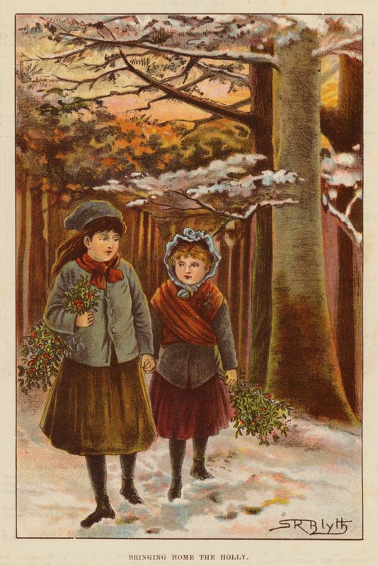 Bringing Home the Holly (barevné lito) od English School