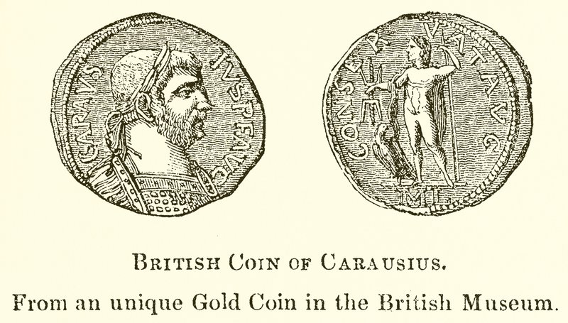 Britská mince Carausius od English School