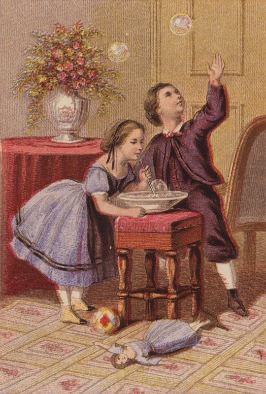 Vyfukování bublin (rytí) od English School