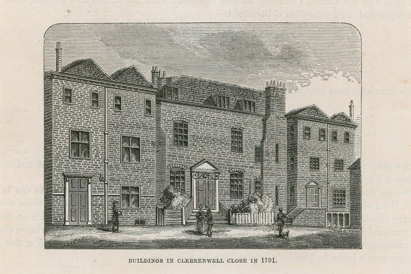 Budovy v Clerkenwell se zavírají v roce 1791 od English School