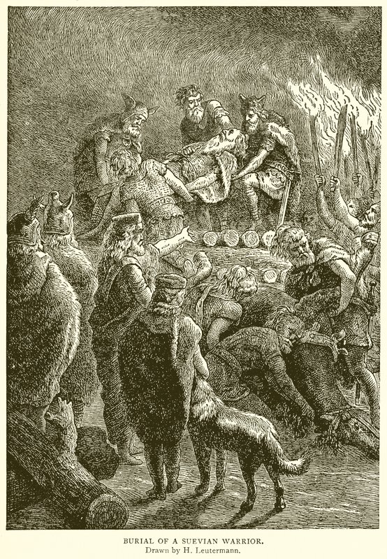 Pohřeb Suevian Warrior od English School