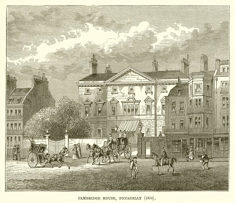 Cambridge House, Piccadilly (1854) od English School