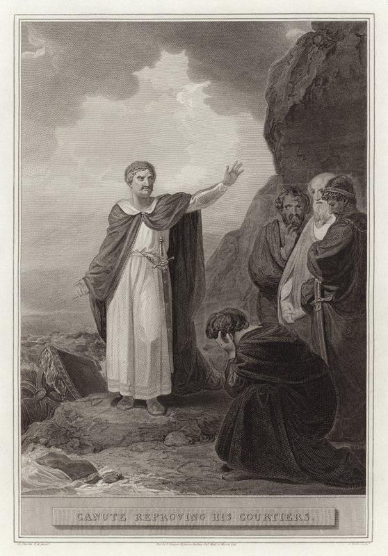 Canute kárající své dvořany od English School
