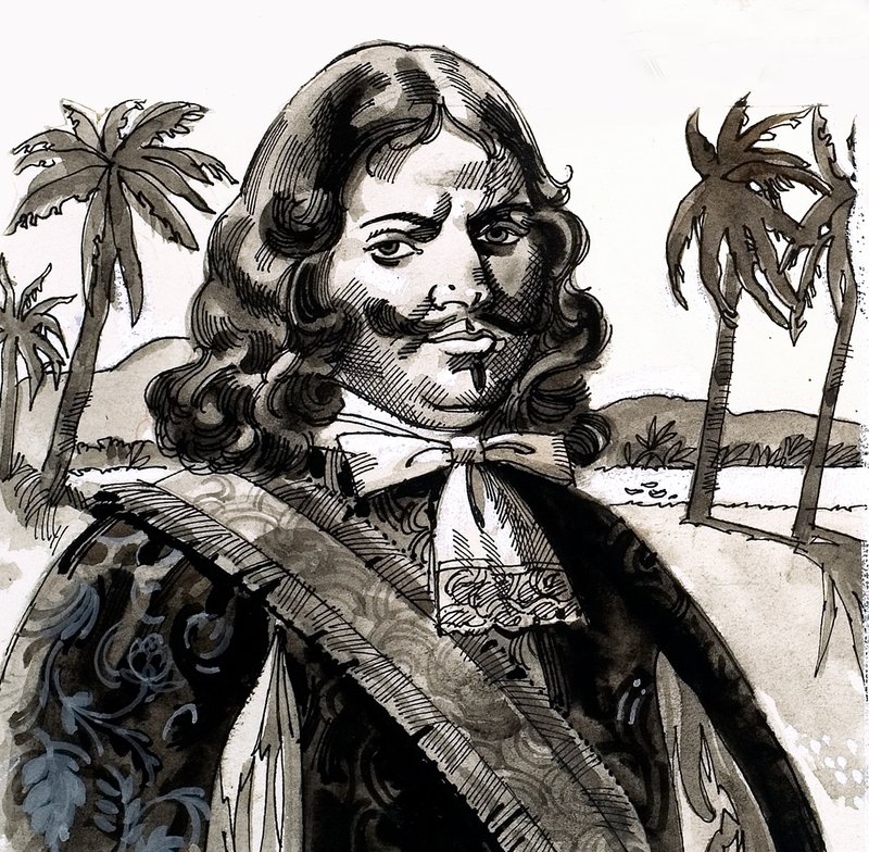 Kapitán Henry Morgan na Jamajce od English School