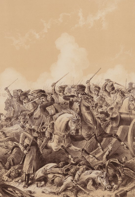 Charge of the Light Brigade (litografie) od English School